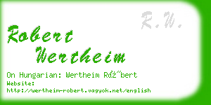 robert wertheim business card